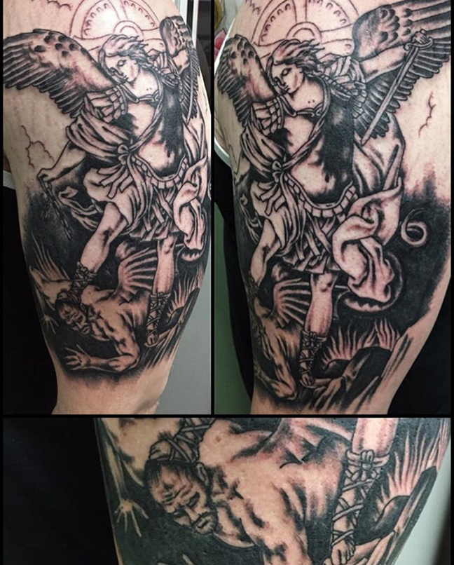 michael archangel tattoo sleeve