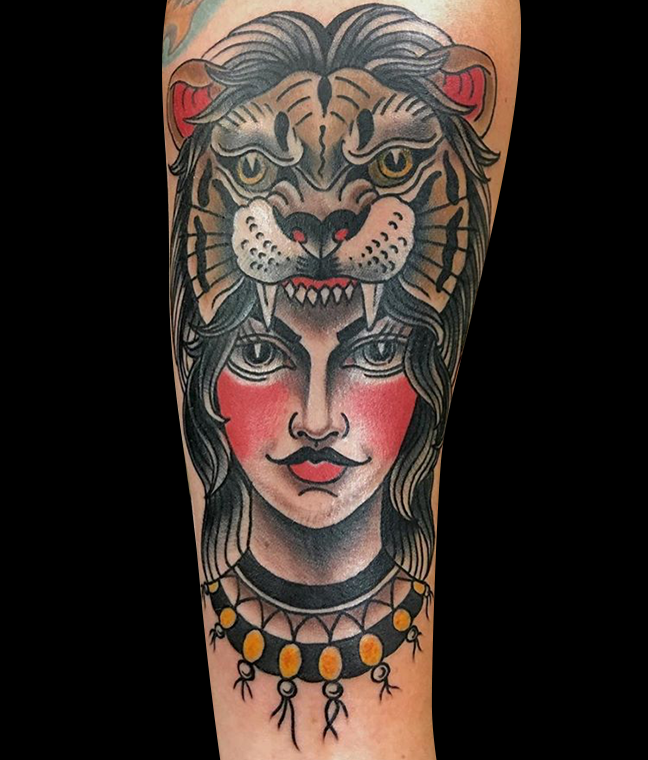 traditional tiger head tattoos